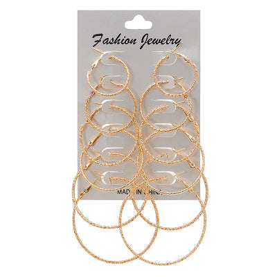 6 Pairs/set 2021 New Fashion Round Circle Hoop Earrings Set For Women Girl Punk Style Brincos Round Earrings Party Jewelry Gift egfrgdb5b-1