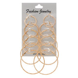 6 Pairs/set 2021 New Fashion Round Circle Hoop Earrings Set For Women Girl Punk Style Brincos Round Earrings Party Jewelry Gift egfrgdb5b-1