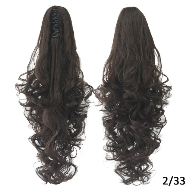 2 in 1 Curly Claw Ponytail Clip in Hair Extensions Hairpiece Pony Tail Synthetic Hair Accessories