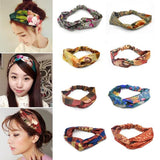 Women Randum Multi Girls Summer  Hair Bands Print Headbands Retro Cross Turban Bandage Bandanas HairBands Hair Accessories Headwra hbfrmid5b-1