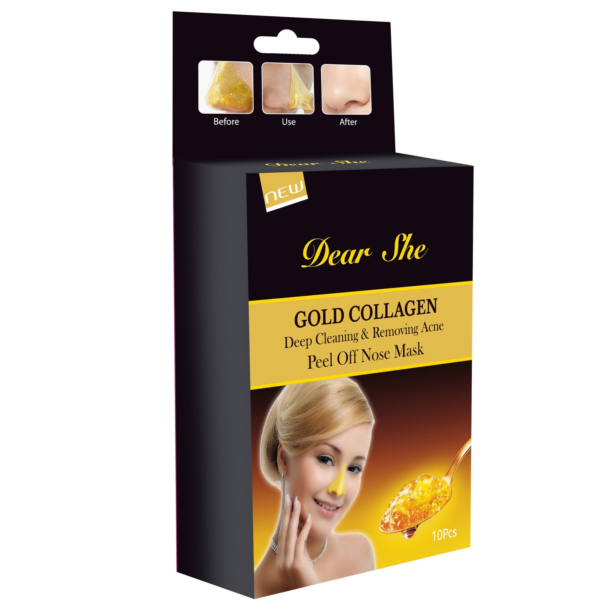 10 Pcs Dear She Gold Collagen Peel Off Facial Mask - Repairing the Skin  dsgmgdz6c-c