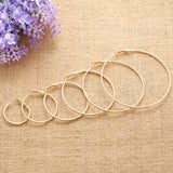 Golden Small Big Circle Women Hoop Earrings Exaggerated Hoop Ear Loop Smooth Ring Round Earring Stainless Steel Jewelry eg10gdc2b-4