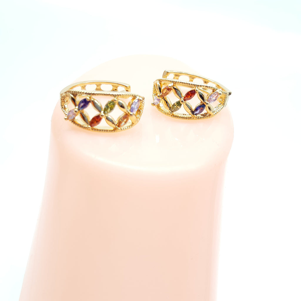 Stylish Zarcoon earrings Golden 048 egfrgdb3l-n