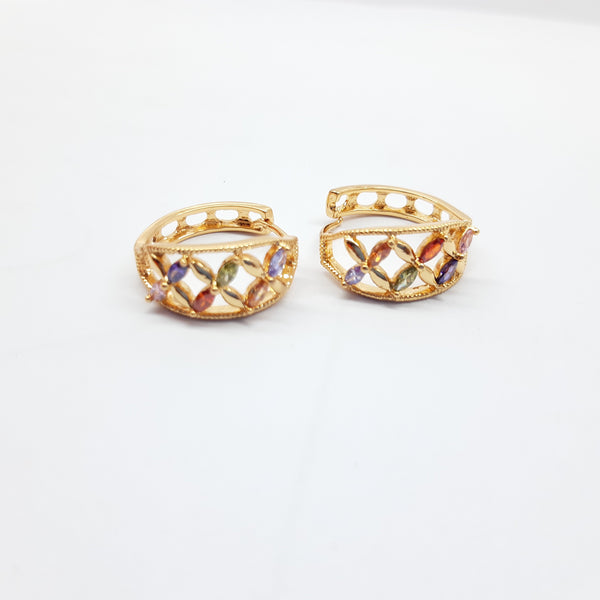 Stylish Zarcoon earrings Golden 048 egfrgdb3l-n