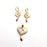Heart locket Golden set