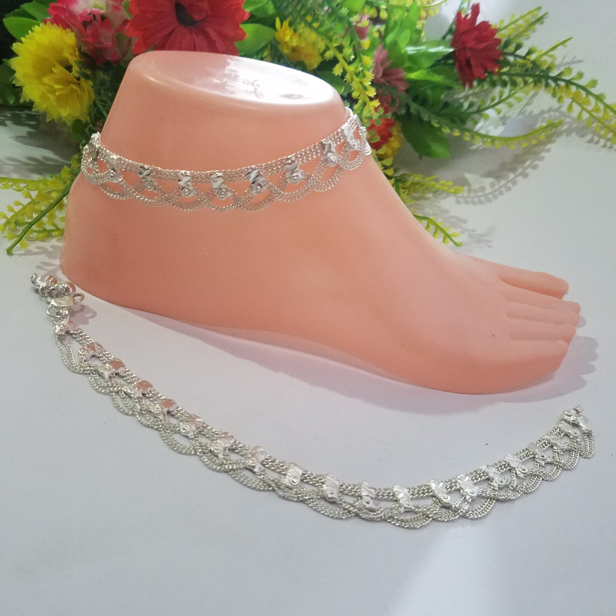 Simple payal Silver plfrsra3f-9
