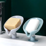 Leaf Shape Soap Box Drain Soap Holder Box Bathroom Shower Soap Holder sponge Storage Plate Tray Bathroom Supplies Bathroom Gadge  lshgyz2d-b
