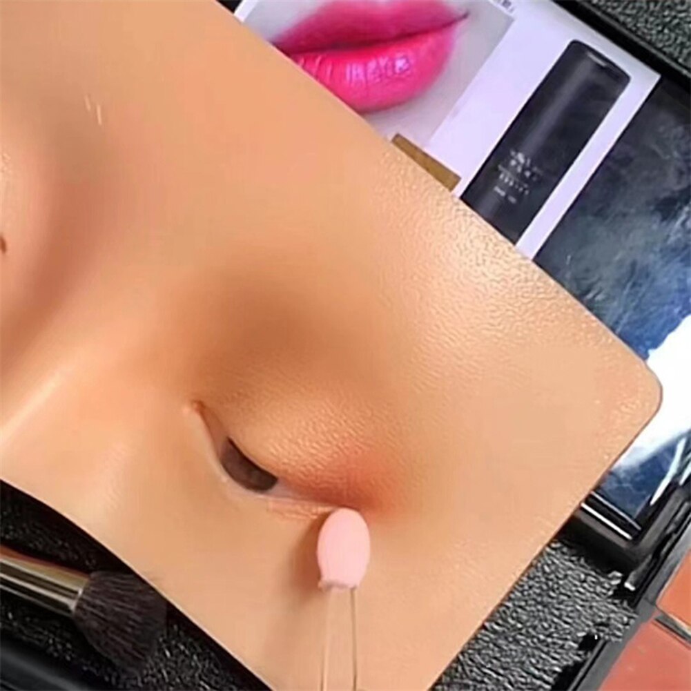 Makeup Practicing Board Face Eye Practice Pad Silicone Bionic Skin for Make Up Eyelash Eye Shadow Training  mpbskz4l-1