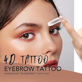 2 Pair Water Transfer 6D Eyebrows Sticker Semi-Permanent Long Lasting False Brown Eyebrow Tattoo Stickers Eye Makeup Tools ssfrbks4h-a