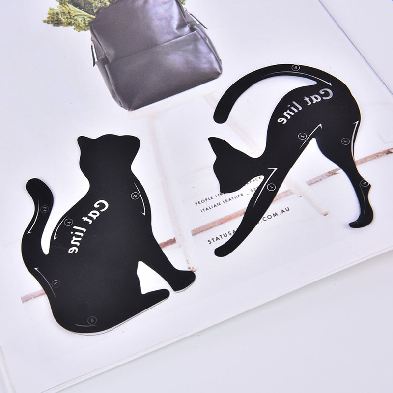 Plantillas para delineador de ojos, herramienta de maquillaje, modelo moldeador de ojos, fácil de maquillar, línea de gato, accesorios para tarjetas