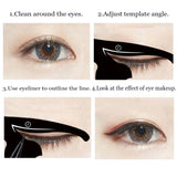 Plantillas para delineador de ojos, herramienta de maquillaje, modelo moldeador de ojos, fácil de maquillar, línea de gato, accesorios para tarjetas