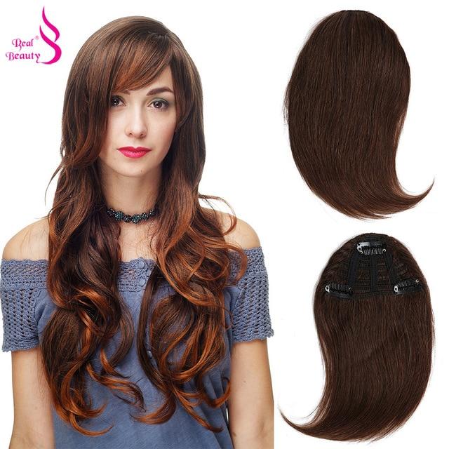 straight Fringe Bangs Clip Ons 6 Inch Short Straight Front Neat