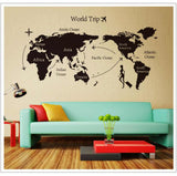 wall stickers on the Wall for kids rooms decals house Sticker girls world map sticker AY9133
