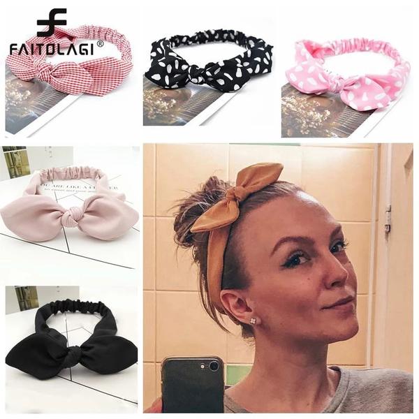 Randum design Fashion Lady Fabric Big Ribbon Hair Hoop Bands Girls