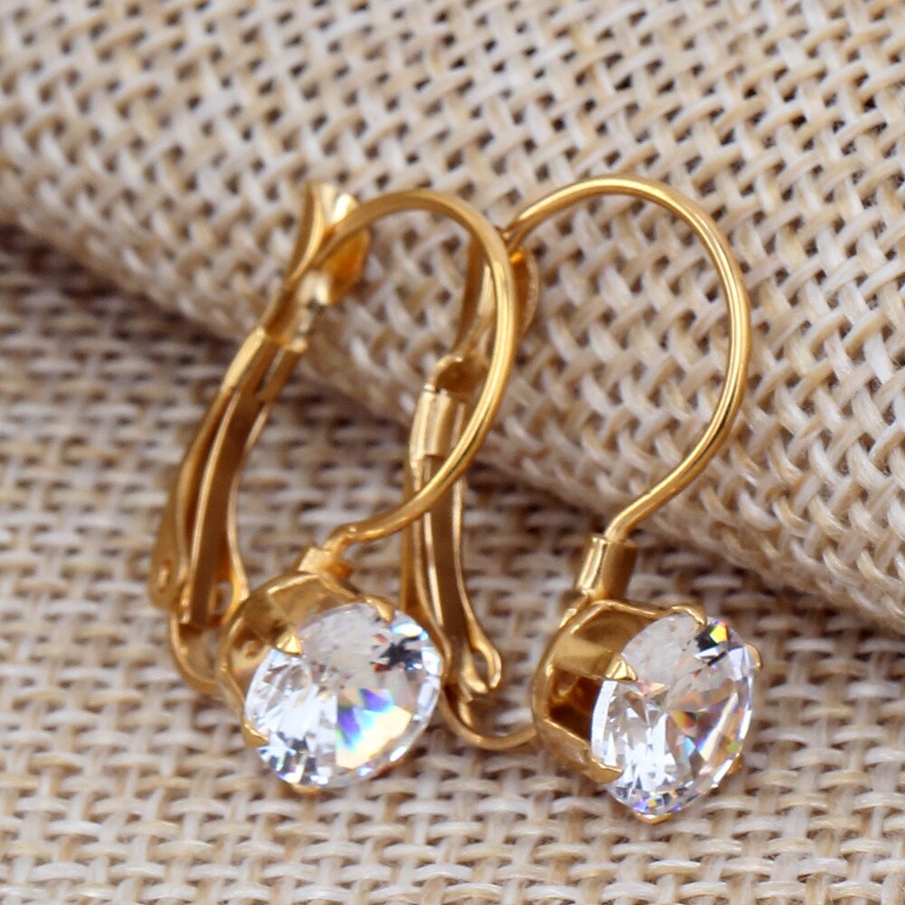 Earrings golden Color Women Earings Fashion Jewelry Matt Gold