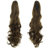 Ponytail Hair Extension Heat Resistant Curls Claw Clip Pony Tail Hairpiece  hair with Hair clip