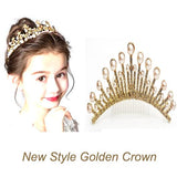 New Style Golden Crown Princess Party Pearl Rhinestone Tiaras Wedding Hair Accessories Bridal Headdress Head Jewelry Accessories cnfrcrd3e-1