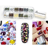Rhinestones Nail Decoration Round Colorful Glitters With Hard Case DIY Nail Art Decorations ntfrmir2e-1