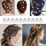 12Pcs Bridal Wedding Pearl Hairpins Swirl Spiral Twist Tiara Hair Jewelry hpfrsrd3e-1
