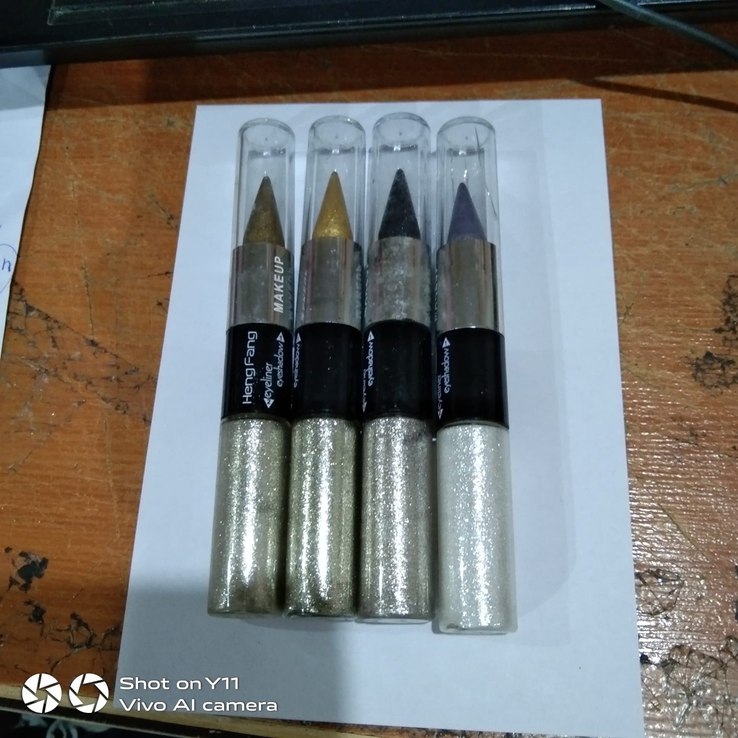 Hengfang Waterproof 2 In 1 Liquid Eyeshadow Eyeliner and Eye Pencil Eye Shadow Makeup Shimmer and Shine llfrmis3a-1