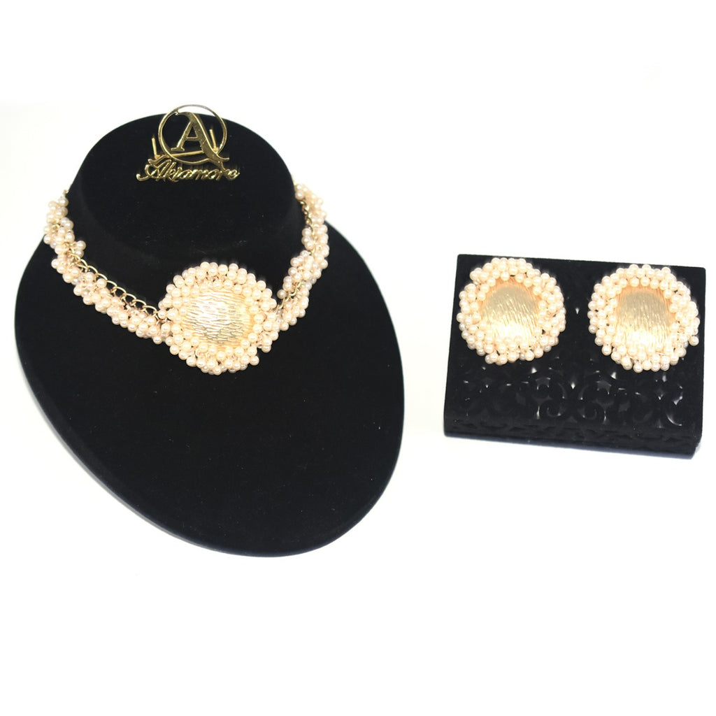 Pearl Rose Gold Plated Fashion Jewelry Sets jtfrgda7f-1