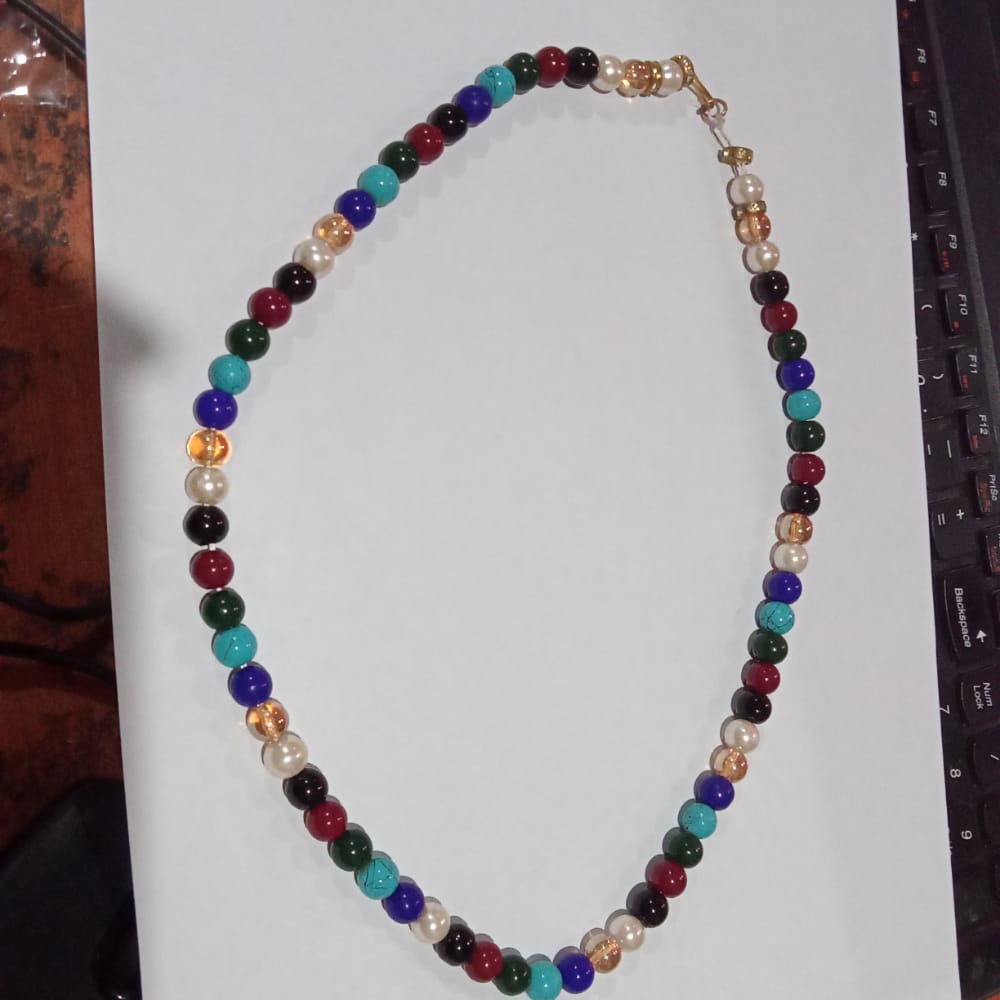 Beautiful Long Linked Style Chains with Colorful Pearls