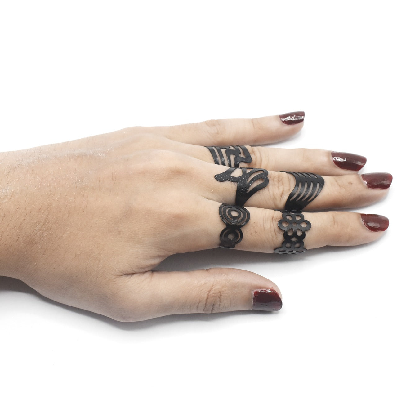 5Pcs Women Lady Unique Adjustable Opening Finger Ring - Toe Ring - Foot Jewelry