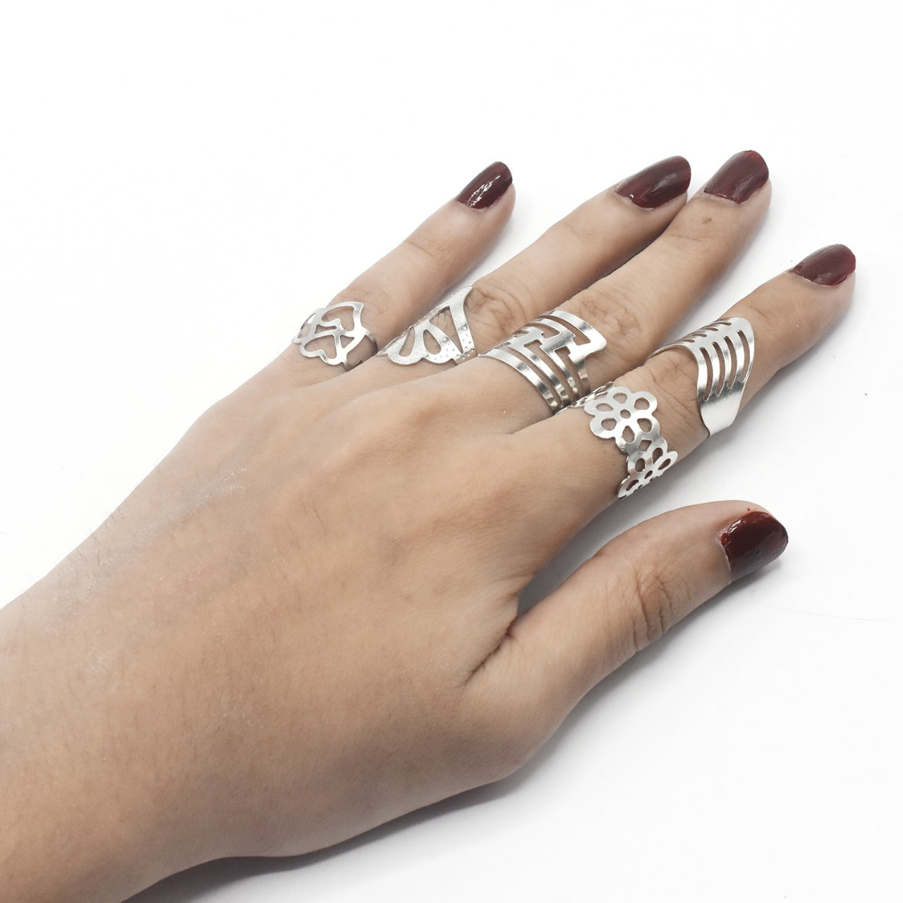 5Pcs Women Lady Unique Adjustable Opening Finger Ring - Toe Ring - Foot Jewelry