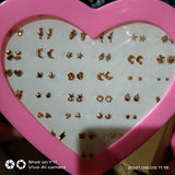 36 Pair/lot Women Animal Flower Small Stud Earrings Sets Girl Child Baby Enam0el Mini Earring Party Jewelry Friend Birthday Gift