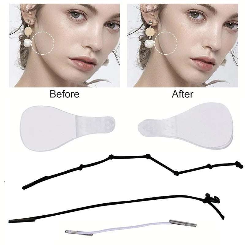 Face Lifting Sticker pack of 10, Invisible Face Lifting Patches Thin Face Chin Lift Tape, Face Lift Adhesive Tape Invisible Thin Face Stickers V-Shape Face Lift Tape Make-up Face Lift Tools, for Face