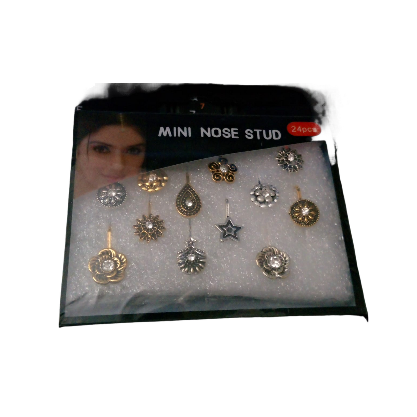 Oxidised Bollywood Nose Pin, Nose Clip Nose Ring Pack of 1 Pcs (randam design
