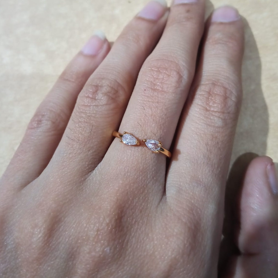 Luxury Zircon Gold Double Student Rings For Woman 2021 New Fashion Gothic Finger Jewelry Wedding Party Girl's Ring