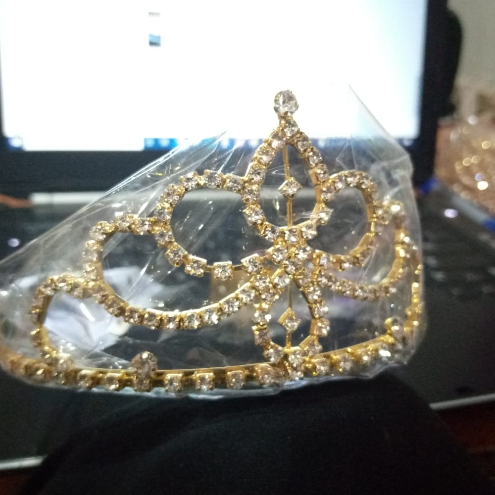Golden  Color Silver Crystal Crowns Bride tiara Fashion Queen For Wedding Crown Headpiece Wedding Hair Jewelry Accessories cnfrgdc6d-1