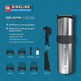 Original Trimmer Shaver Trimmers Shavings Set/Kit Moveable Head and Turbo Speed - Silver Dinglong RF-609X 100% Original rechargeable with charge base Hair And Beard shaving machine And Grooming For Men for hair cutting special for professional