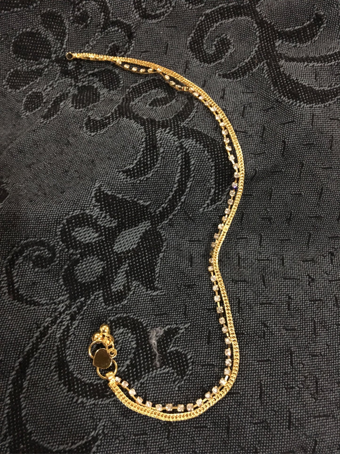Hand Crafted Work Gold Plated Alloy Metal Plain Diamond Payal plfrgda3g-1