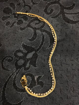 Hand Crafted Work Gold Plated Alloy Metal Plain Diamond Payal plfrgda3g-1