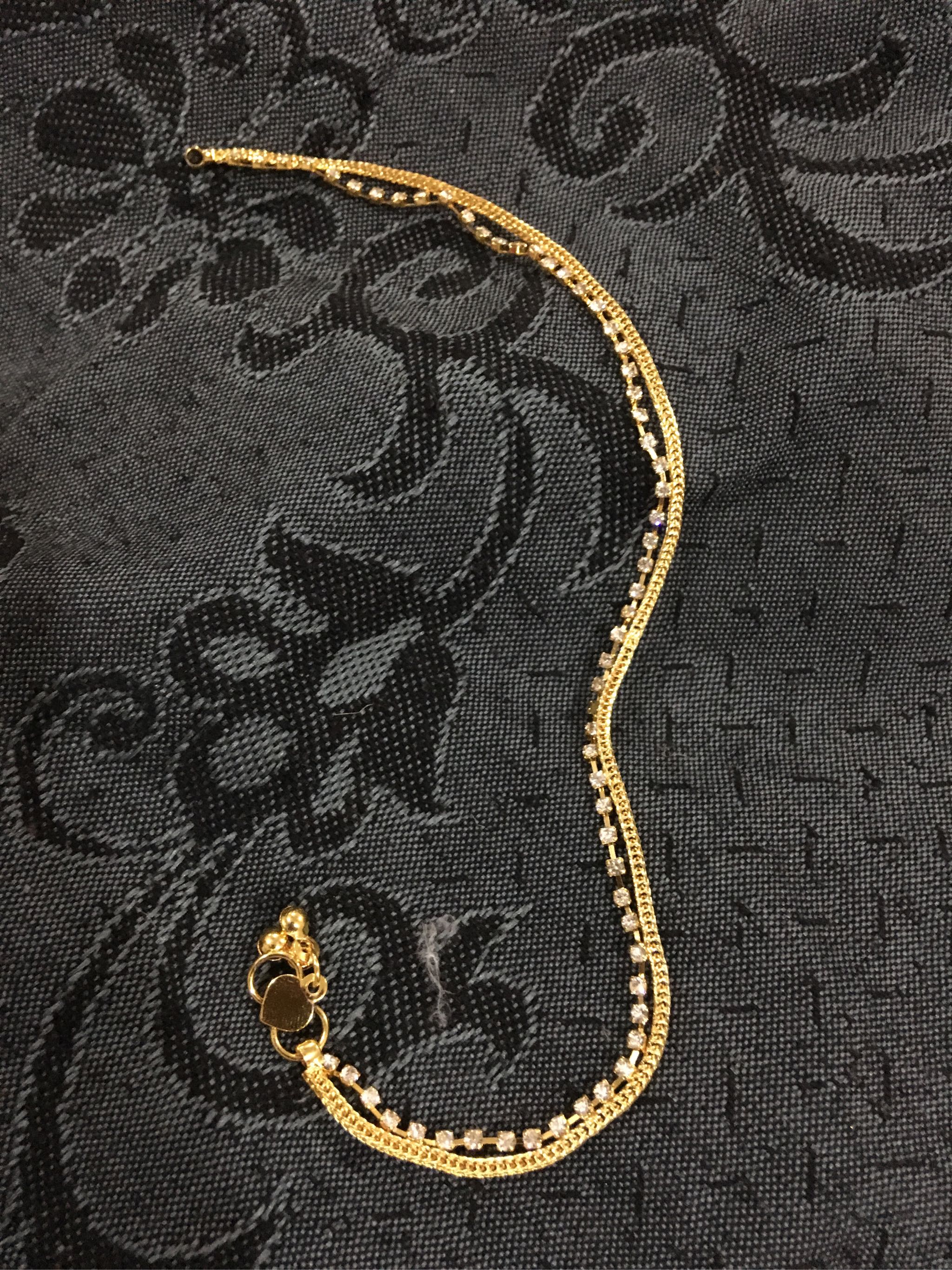 Hand Crafted Work Gold Plated Alloy Metal Plain Diamond Payal plfrgda3g-1