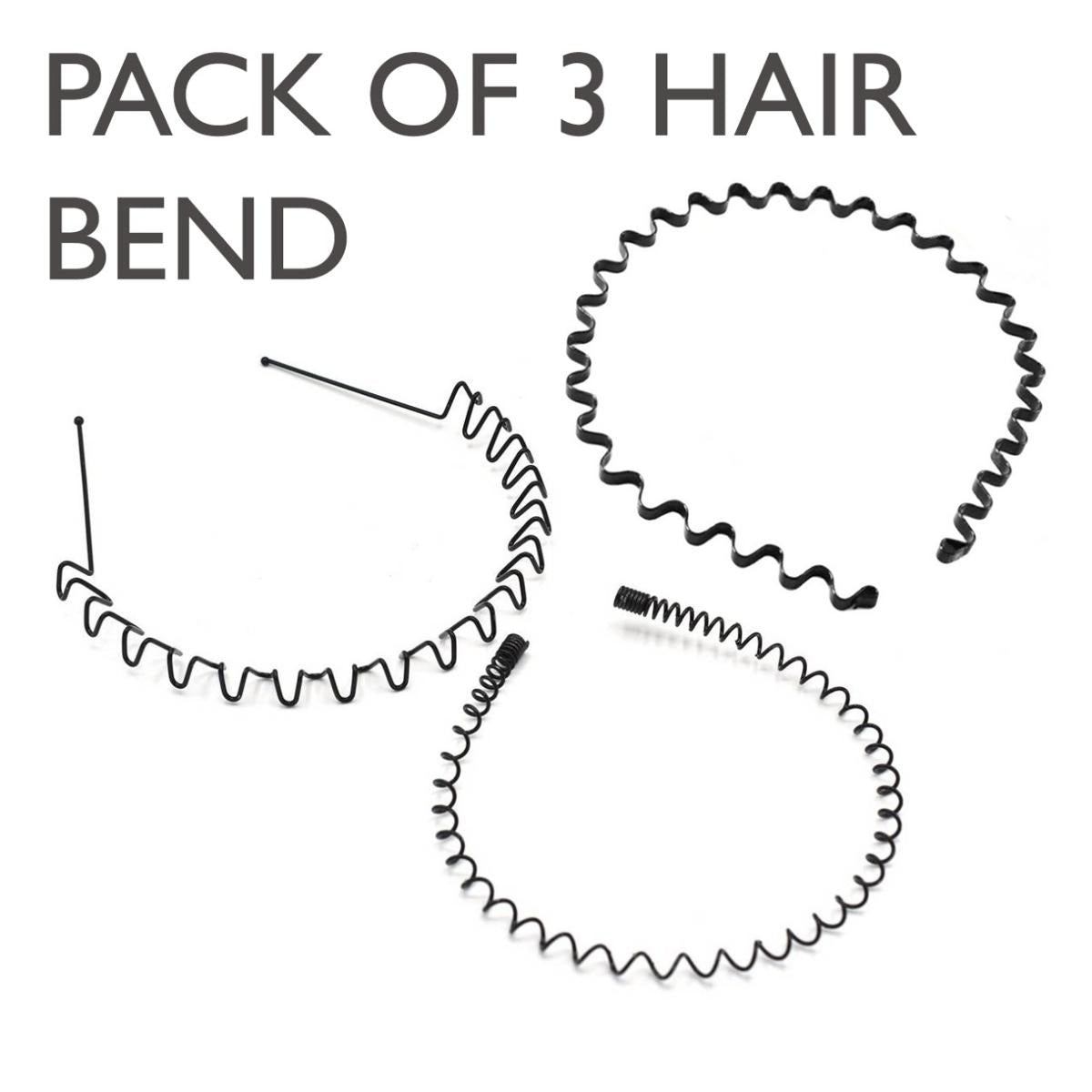 Wavy Spring Black Metal Zigzag Hair Band htfrbks5b-1