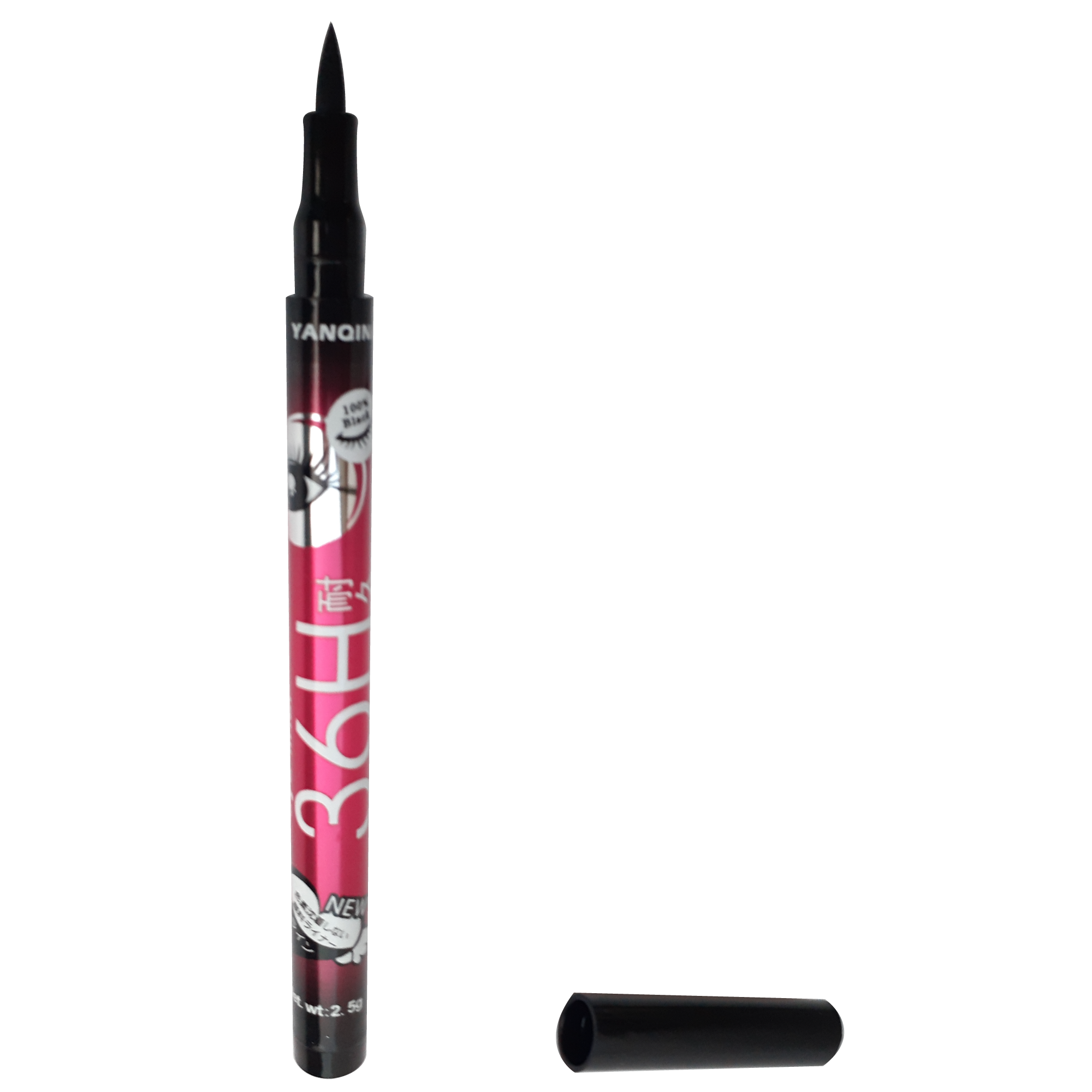 1 PC YANQINA Eyeliner Black Waterproof Eyeliner Pencil Professiona