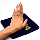 Sterling  Gold Gold Ring Full Zircon CZ Lady Bird Ring Women Wedding Jewelry Rock Punk Round Jewelry