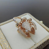 Flower 360 Rotation Bloom Ring For Women & Girls Adjustable fgfrgdf1j-e