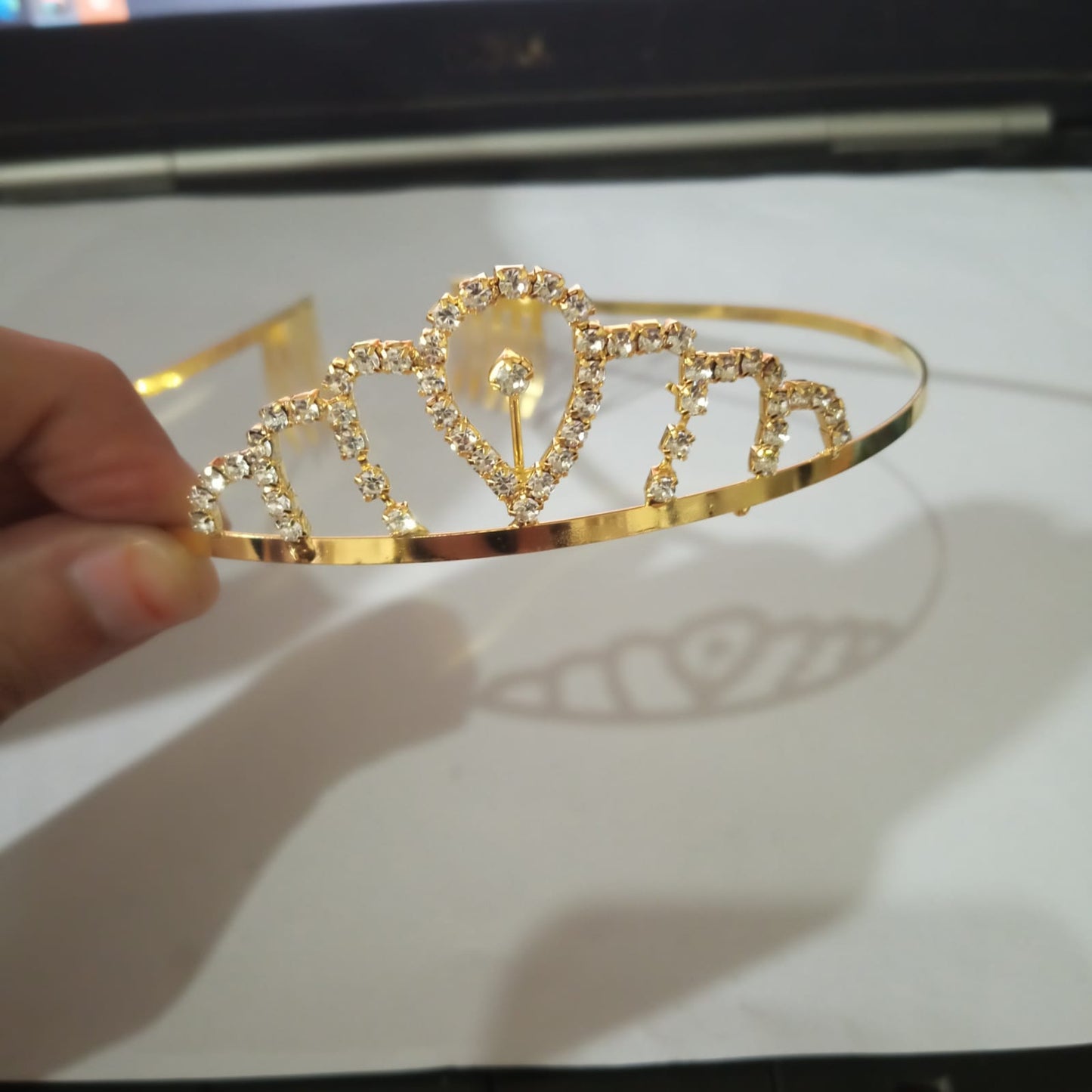 Golden  Color Silver Crystal Crowns Bride tiara Fashion Queen For Wedding Crown Headpiece Wedding Hair Jewelry Accessories cnfrgdc6d-1