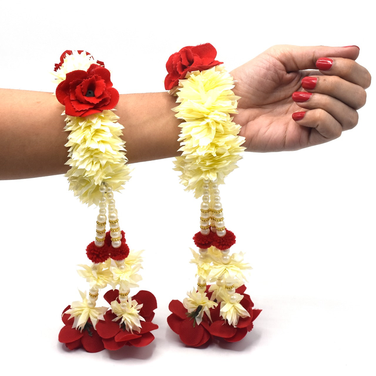 BRIDAL FLOWER GAJRA Indian Pakistani wedding Jewellery Set Mehndi For Women