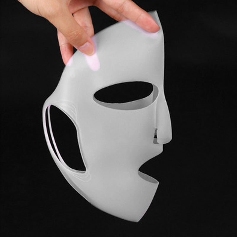 Silicone Moisturizing Mask Sheet Face Mask Prevent Evaporation-White