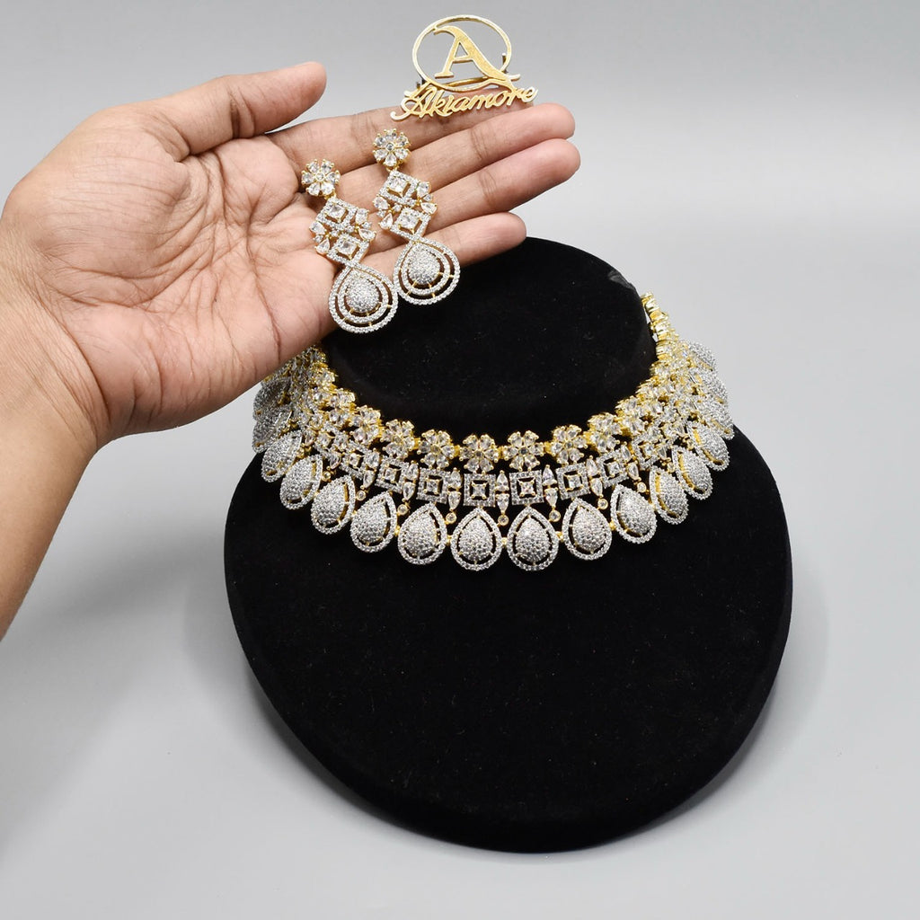 beautiful Jewelry Bride  zircon White  Stone Set Earrings