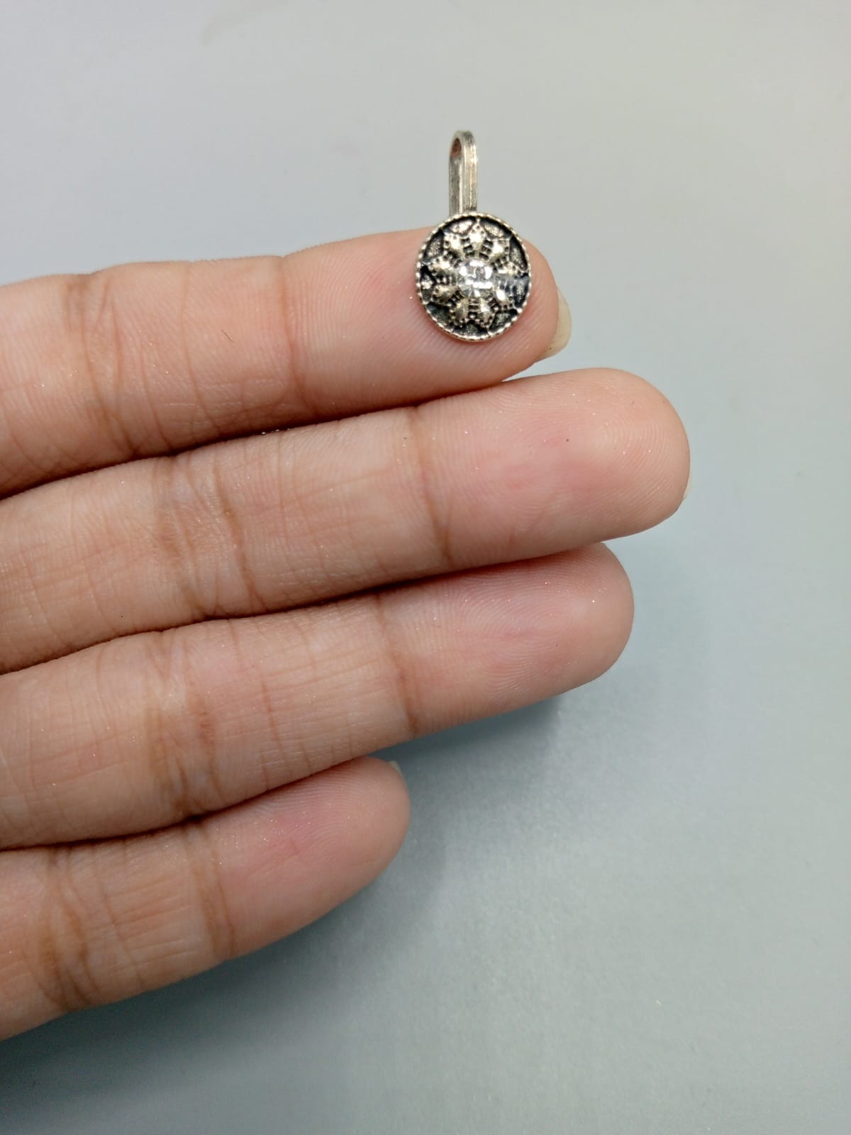 Oxidised Bollywood Nose Pin, Nose Clip Nose Ring Pack of 1 Pcs (randam design