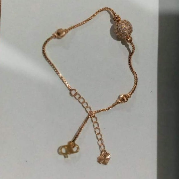 Sterling Golden Wedding Bracelet for Women Trendy Elegant  Design Crystal Jewelry Party Accessories Gift btfrgda4e-h