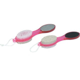 4 In 1 Multi Use Pedicure Paddle Brush - 4 Step Pedicure (Cleanse, Scrub, File And Buff)  ppbpkz4k-e