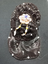 Cosmic Women and Girl Black Synthetic Fiber Style Decorated Juda Stud Work Hair Extension