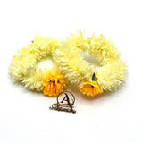 Artificial Gajra Flower kangan for Wedding Jewellery Reuseable White with Red Flower knfrwee3c-5